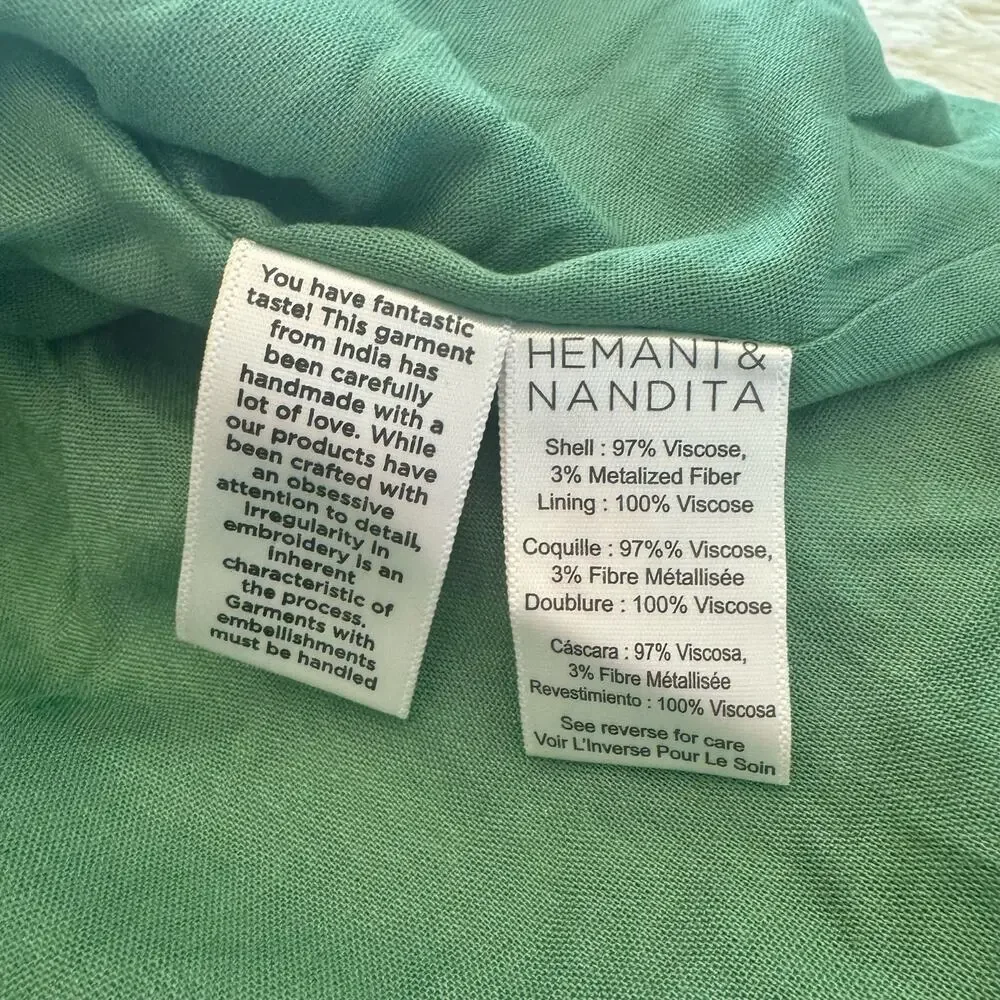 Hemant & Nandita Paisley Print Lisa Short Dress Small NWOT